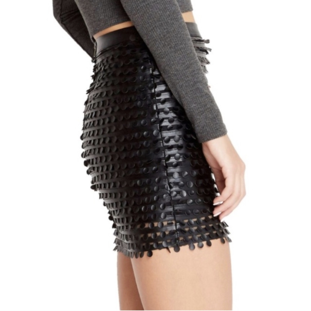 Faux Leather Skirt - Picture 2 of 7